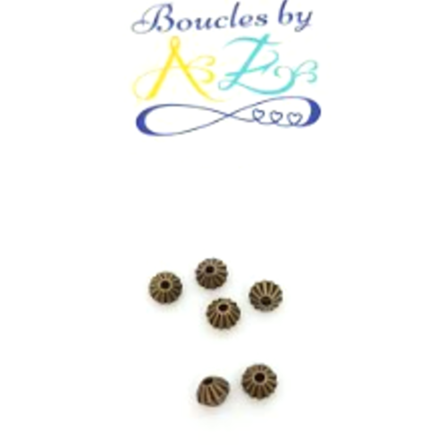 *perles toupies bronze 5x4mm x20* pbr1-2