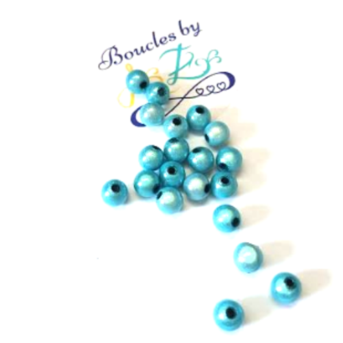 *perles magiques turquoises 6mm x20* ptu1-6.