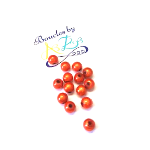 *perles magiques oranges 6mm x20* por1-2