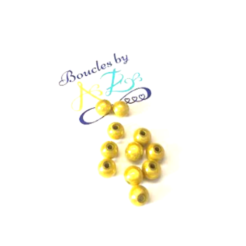 *perles magiques jaune 6mm x20* pja1-2.