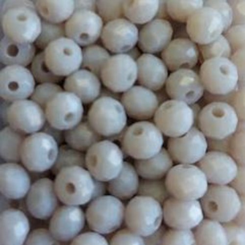 Perles à facettes grises 4x3mm x50 pgr4-9