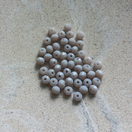 Perles rondelles à facettes grises 4x3mm x50 pgr4-9