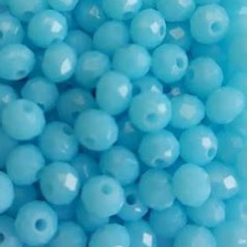 Perles à facettes bleues 4x3mm ptu4-2