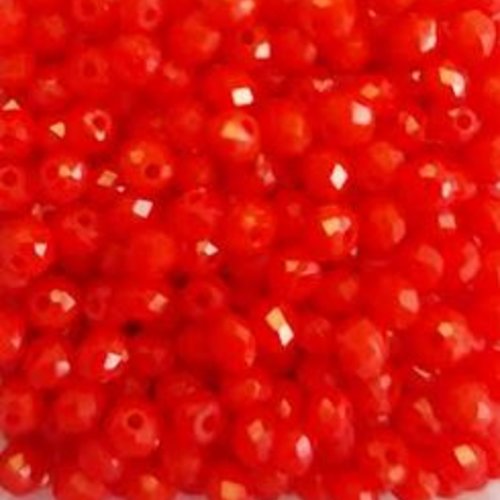 Perles à facettes rouges 3x2mm x100 prou2-8