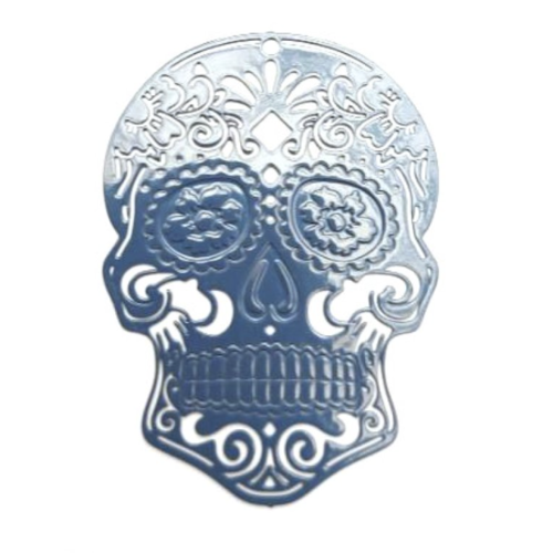 Estampe filigrane tête de mort bleu marine 46x34 mm – pendentif tête de mort bijoux diy geble-20