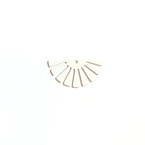 Estampe filigrane éventail blanc en métal 18x35mm x1 ou x10 geblc-17