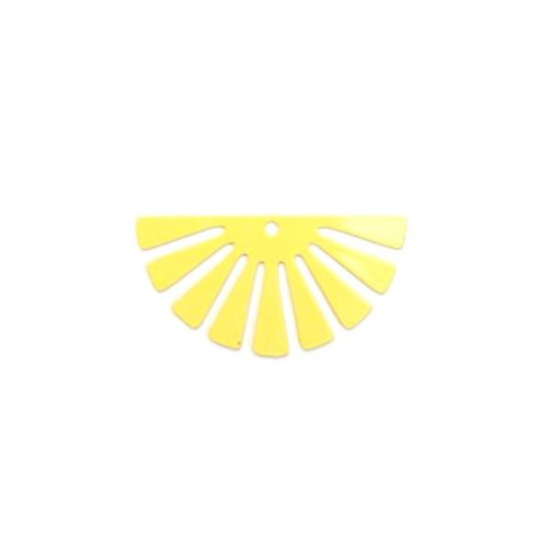 Estampe filigrane éventail jaune en métal 18x35mm x1 ou x10 geja-3
