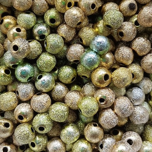 *perles scintillantes dorées 6mm x40 pdo1-10*