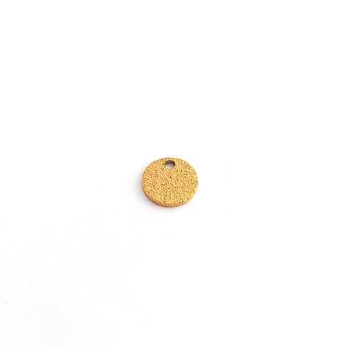 Sequin rond doré pailleté acier inoxydable 8mm do30-3