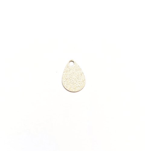 Sequin goutte argentée effet pailleté 14x10mm ar35-5
