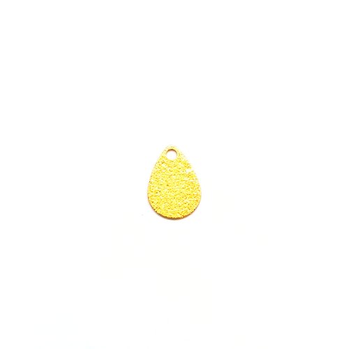 Sequin goutte dorée effet pailleté 14x10mm do9-6
