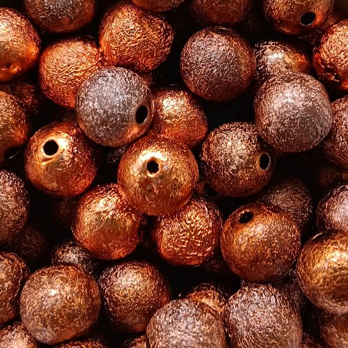 *perles scintillantes oranges 10mm x20 por6-12*