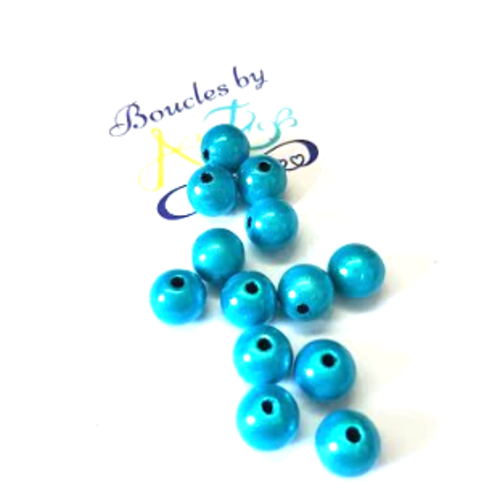 *perles magiques turquoise 8mm x15 ptu1-16*