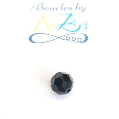 *perle facettée ronde noire, 10mm pno1-9*