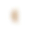 Estampe filigrane plume beige en métal 40x14mm x1 ou x10 geblc-84