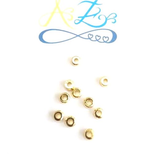*perles intercalaires dorées 4mm x10 pdo1-15.*