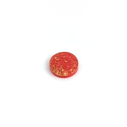 Cabochon rouge et doré en résine 14mm x1 ou x10 car14-20
