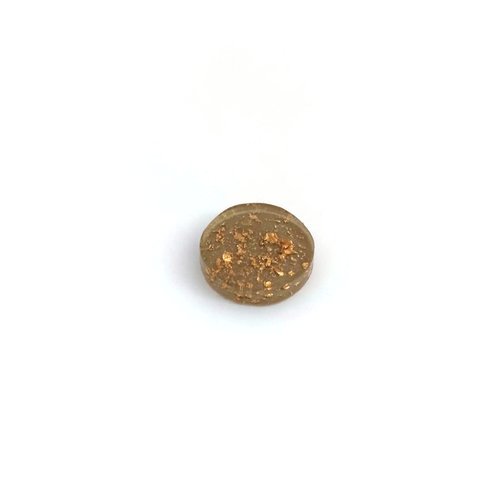 Cabochon gris et doré en résine 14mm x1 ou x10 car14-22