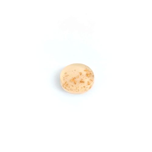 Cabochon blanc et doré en résine 14mm x1 ou x10 car14-23