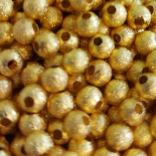 *perles rondes dorées scintillantes 4mm x30 pdo1-14*