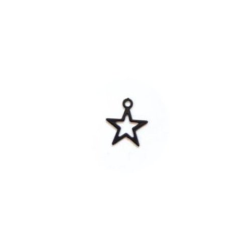 Lot estampe étoile noire 10x10mm x10 lotno3-2