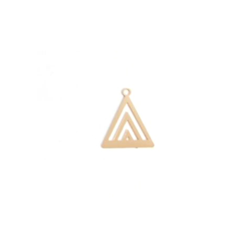 Lot estampe triangle doré 16x13mm x10 lotdo4-10