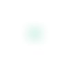 Lot estampe rosace turquoise 15mm x10 lottu18-1