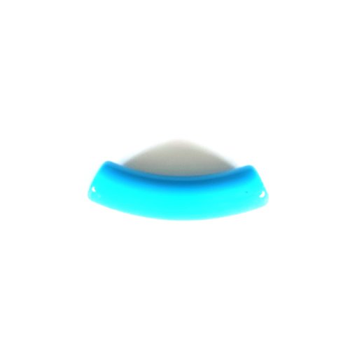 Perle tube incurvé bleue acrylique 32x9,5mm pble12-1