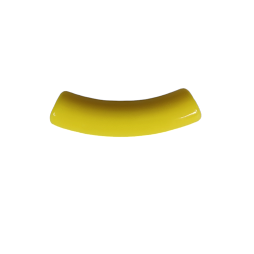Perle tube incurvé jaune acrylique 32x9,5mm pja9-6