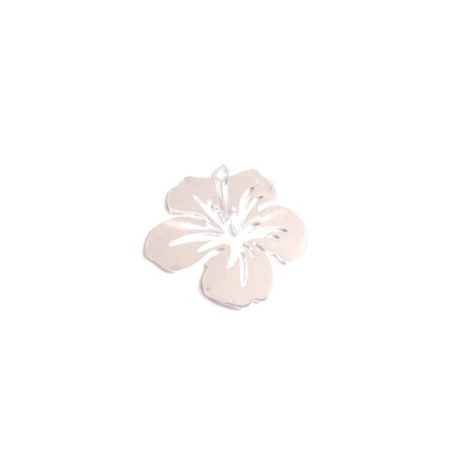 Lot estampe fleur argentée 20mm x10 lotar9-1