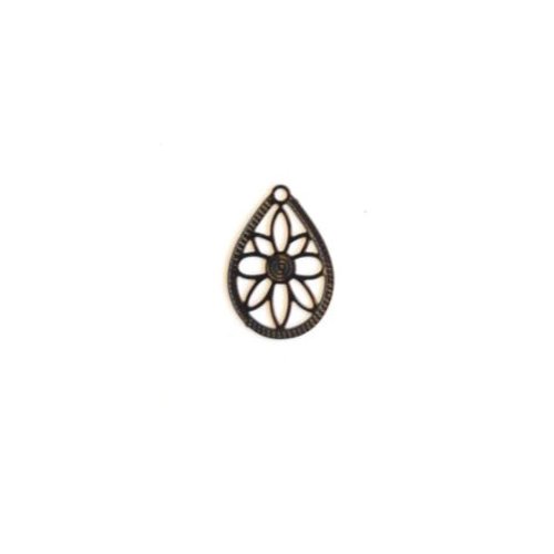 Lot estampe goutte noire 16x12mm x10 lotno6-7