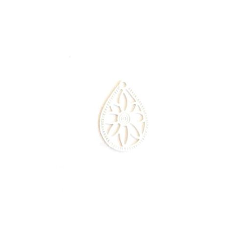 Lot estampe goutte blanche 16x12mm x10 lotblc4-6