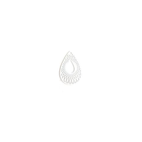 Lot estampe goutte blanche 19x12mm x10 lotblc24-3