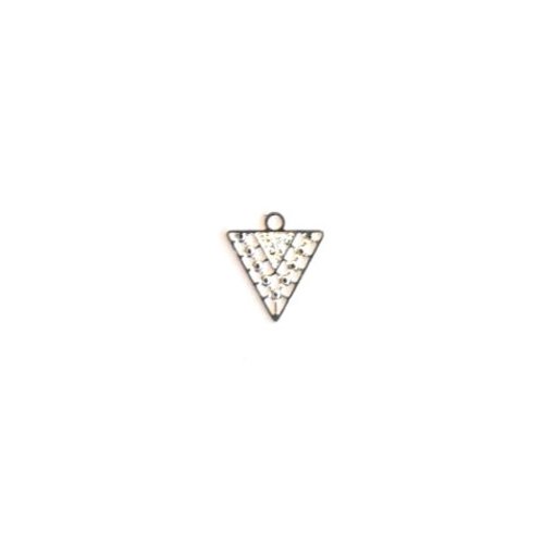 Lot estampe triangle argenté 12x10mm x10 lotar2-8