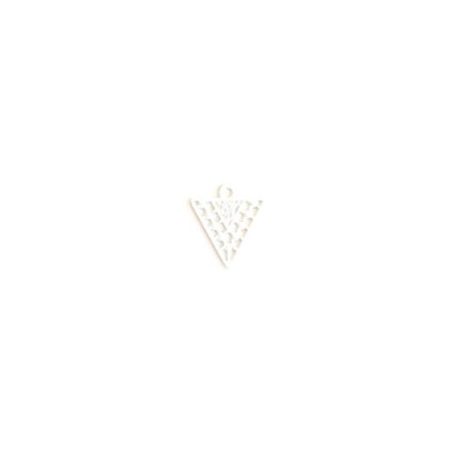 Lot estampe triangle blanc 12x10mm x10 lotblc2-10