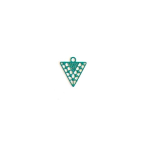 Lot estampe triangle vert 12x10mm x10 lotve4-9