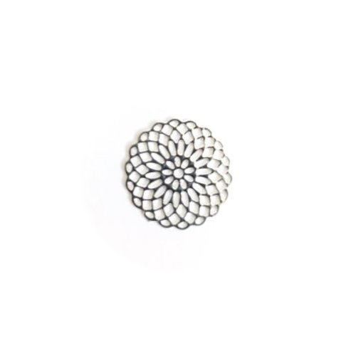 Lot estampe rosace argentée 15mm x10 lotar2-9