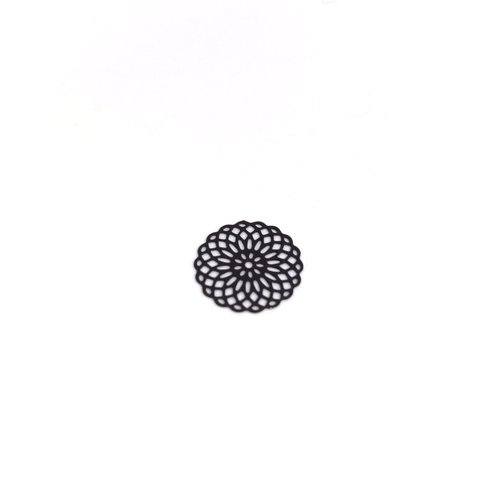 Lot estampe rosace noire 15mm x10 lotno10-7