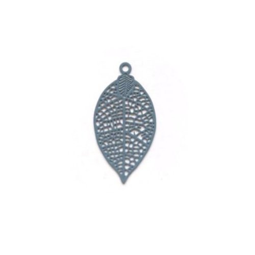 Lot estampe feuille grise 28x15mm x10 lotgr8-1