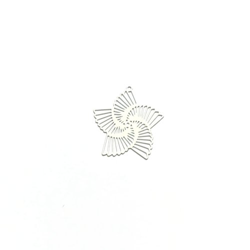 Estampe filigrane spirale blanche en métal 22mm x1 ou x10 blc1-2