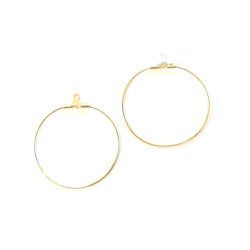 Supports boucles d'oreilles créoles 30mm acier inoxydable doré sbocre-34