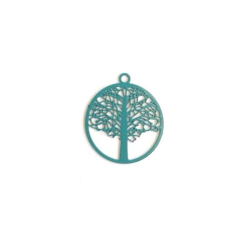 Lot estampe arbre de vie vert 21x18mm x10 lotve3-3