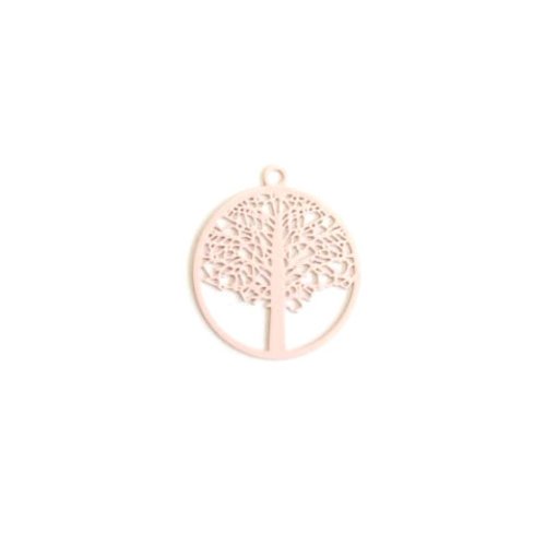 Estampe arbre de vie rose 21x18mm ros7-6