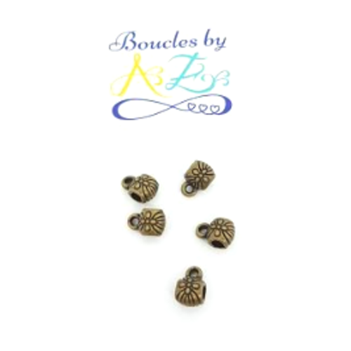 *bélières fleuries bronze x10 pbr1-3*