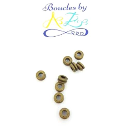 *perles rondelles bronze 6x3mm x20 pbr1-5*