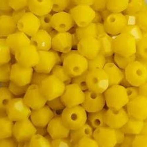 *perles toupies jaunes 4mm x40 pja1-15*