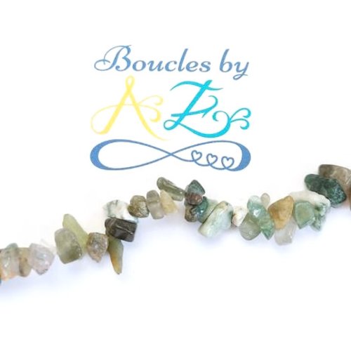 *perles (chips) agate naturelle x30 pp1-3.*