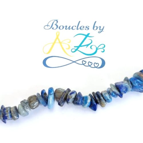 *perles (chips) lapis lazuli naturelle x30 pp1-4.*