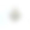 Estampe filigrane goutte blanche en métal 43x22mm x1 ou x10 geblc-93