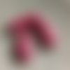 Lot perle tube incurvé rose et dorée acrylique 34x13mm x10 lotpros8-13